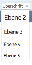 Überschriftenebenen
